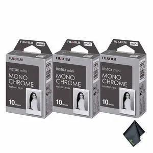 INSTAX MINI Monochrome Film 30 Exposures Bundle | For Instant Photos, Scrapbooks & Sharing | Includes Cleaning Cloth INSTAX MINI Monochrome Film 30 Exposures Bundle | For Instant Photos, Scrapbooks & Sharing | Includes Cleaning Cloth