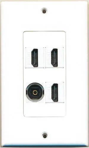 3 Port HDMI 1 Port Toslink Wall Plate Decorative 3 Port HDMI 1 Port Toslink Wall Plate Decorative