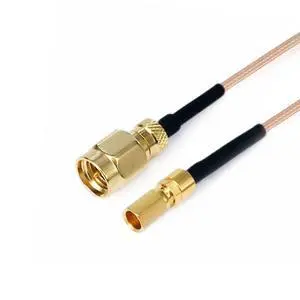 RF Coaxial Cable Assembly, SMA Male to SSMC Female, RG178 Flexible, DC-3GHz (800 mm) RF Coaxial Cable Assembly, SMA Male to SSMC Female, RG178 Flexible, DC-3GHz (800 mm)