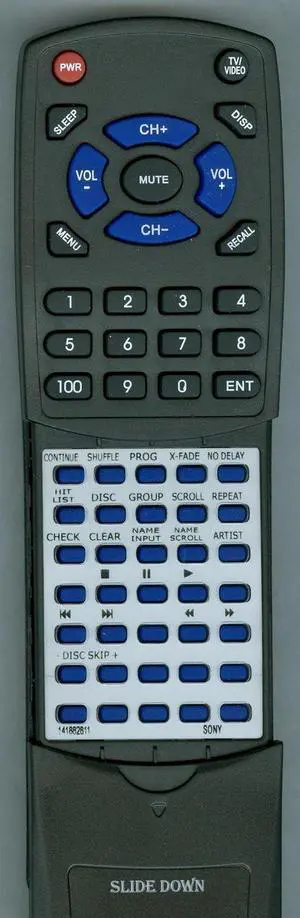 Replacement Remote Control for Sony RMDX400, CDPCX400, 141882811, CDPM333ES Replacement Remote Control for Sony RMDX400, CDPCX400, 141882811, CDPM333ES