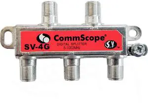 SV-4G Coaxial 5-1000Mhz 4-Way Splitter - 50 Pack SV-4G Coaxial 5-1000Mhz 4-Way Splitter - 50 Pack