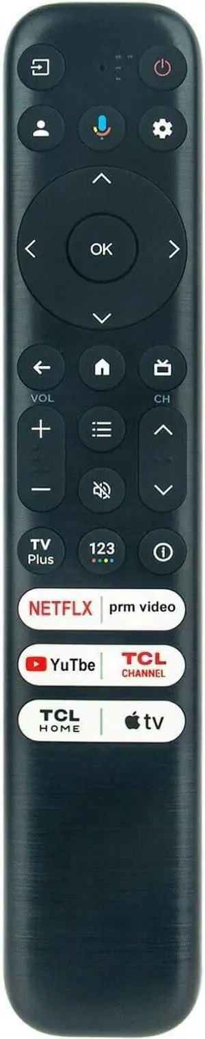 Replacement Voice TV Remote Control Controller for TCL 75Q691F 75Q681F 75" Q Class 4K UHD HDR QLED Smart TV Replacement Voice TV Remote Control Controller for TCL 75Q691F 75Q681F 75" Q Class 4K UHD HDR QLED Smart TV