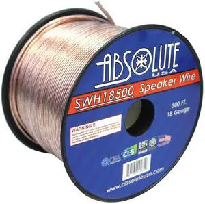 SWH18500 18 Gauge Car Home Audio Speaker Wire Cable Spool 500' SWH18500 18 Gauge Car Home Audio Speaker Wire Cable Spool 500'