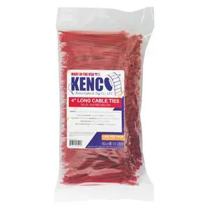 4 Inch Cable Ties, 18 Pound Tensile Strength, Made in the USA, MS3367-4-0, UL Listed, CSA Certified, CE and RoHS Compliant (10, Red) 4 Inch Cable Ties, 18 Pound Tensile Strength, Made in the USA, MS3367-4-0, UL Listed, CSA Certified, CE and RoHS Compliant (10, Red)