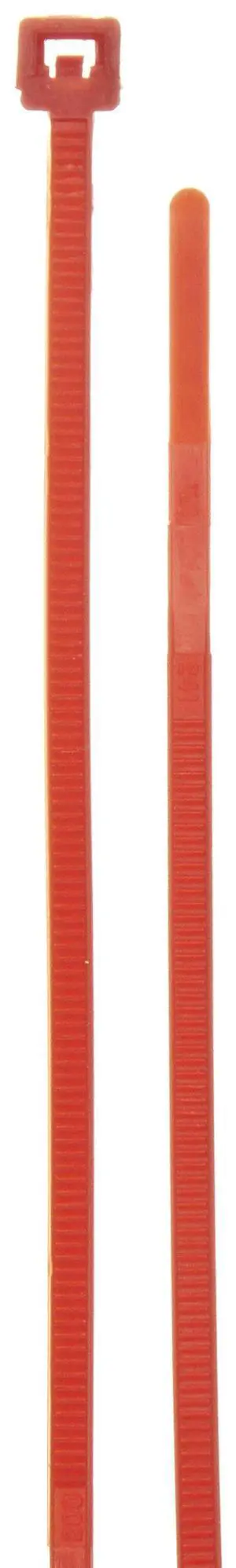 CT422B Nylon Cable Tie, 4" Length x 3/32" Width, Red (Case of 1000) CT422B Nylon Cable Tie, 4" Length x 3/32" Width, Red (Case of 1000)