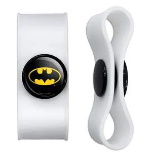 Batman Bat Shield Logo Headphone Earbud, Wire Organizer Set of 2, White Batman Bat Shield Logo Headphone Earbud, Wire Organizer Set of 2, White