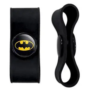 Batman Bat Shield Logo Headphone Earbud, Wire Organizer Set of 2, Black Batman Bat Shield Logo Headphone Earbud, Wire Organizer Set of 2, Black