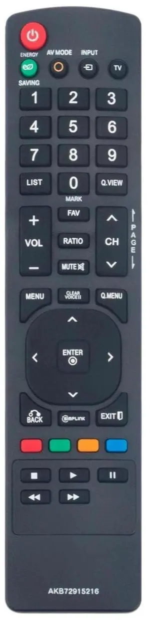 AKB72915216 TV Remote Control for LG TV in Living Rooms or Rooms | No programming or pairing needed, Replacement Remote Compatible Models 32LD350 37LD465 42LD460 47LD460 AKB72915216 TV Remote Control for LG TV in Living Rooms or Rooms | No programming or pairing needed, Replacement Remote Compatible Models 32LD350 37LD465 42LD460 47LD460