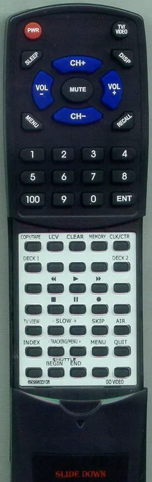 Replacement Remote Control for GO Video 633108, 69099633108, GV4060, GV4600, 104060RM Replacement Remote Control for GO Video 633108, 69099633108, GV4060, GV4600, 104060RM