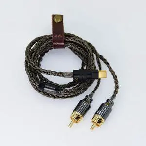 USB c Type-c high Fidelity typec to 2 RCA Double-end Silver-Plated pc mobilephone Amplifier interconnect Cable RCA (2m(6.56ft)) USB c Type-c high Fidelity typec to 2 RCA Double-end Silver-Plated pc mobilephone Amplifier interconnect Cable RCA (2m(6.56ft))