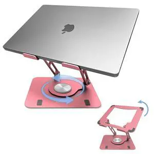 Vented Swivel Laptop Stand/Riser for Desk (Rose Gold) | This portable, adjustable computer stand rotates 360°, raises & tilts fits iPad & all laptops up to 19 lbs Vented Swivel Laptop Stand/Riser for Desk (Rose Gold) | This portable, adjustable computer stand rotates 360°, raises & tilts fits iPad & all laptops up to 19 lbs
