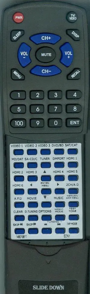 Replacement Remote Control for Sony RMAAL008, 148019811, STRDA5300ES Main Replacement Remote Control for Sony RMAAL008, 148019811, STRDA5300ES Main