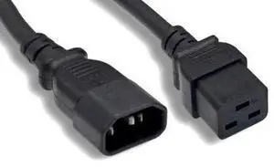10 Feet AC Power Cord 3 Prong Extension Cable IEC320 C14 to C19 14 AWG 15A 250V SJT Heavy Duty Black for Servers/Routers/Network Switches/Blade Server Enclosures/Data Rack 10 Feet AC Power Cord 3 Prong Extension Cable IEC320 C14 to C19 14 AWG 15A 250V SJT Heavy Duty Black for Servers/Routers/Network Switches/Blade Server Enclosures/Data Rack