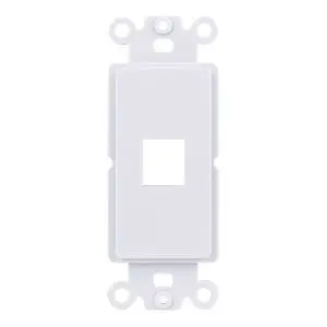1-Port Single Gang Keystone Decora Style Insert Strap (10 Pack, White) 1-Port Single Gang Keystone Decora Style Insert Strap (10 Pack, White)