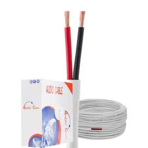 18/2 in-Wall Speaker Wire, 18 Gauge, CL2 Rated, 2 Conductor CCA, White Jacket, Easy Pull Box, Low Voltage, Audio Cable (250 FT) 18/2 in-Wall Speaker Wire, 18 Gauge, CL2 Rated, 2 Conductor CCA, White Jacket, Easy Pull Box, Low Voltage, Audio Cable (250 FT)