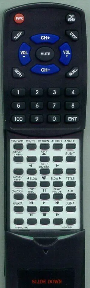 Replacement Remote Control for Orion 07660DT04B, 076R0DT060, SC975, MVD2009CB Replacement Remote Control for Orion 07660DT04B, 076R0DT060, SC975, MVD2009CB