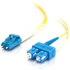 26260 OS2 Fiber Optic Cable - LC-SC 9/125 Duplex Single-Mode PVC Fiber Cable, Yellow (6.6 Feet, 2 Meters) 26260 OS2 Fiber Optic Cable - LC-SC 9/125 Duplex Single-Mode PVC Fiber Cable, Yellow (6.6 Feet, 2 Meters)