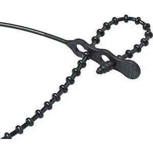 24 in. L Black Beaded Cable Tie 5 pk 24 in. L Black Beaded Cable Tie 5 pk