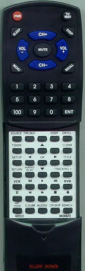 Replacement Remote Control for MAGNAVOX ZV420MW8, NB552UD, BZV420MW8, BZV420MW8 Replacement Remote Control for MAGNAVOX ZV420MW8, NB552UD, BZV420MW8, BZV420MW8