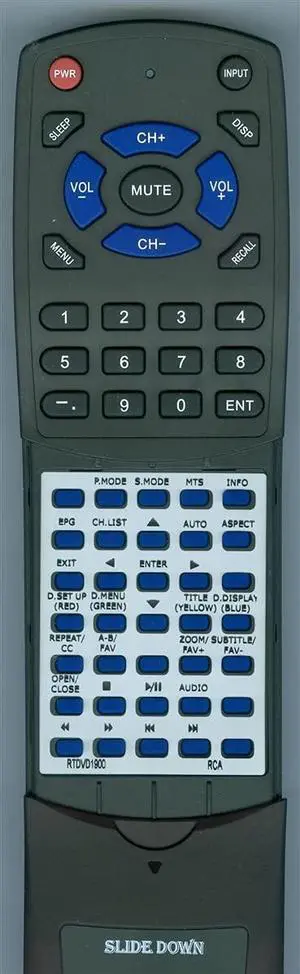 Replacement Remote for RCA RTDVD1900 Replacement Remote for RCA RTDVD1900