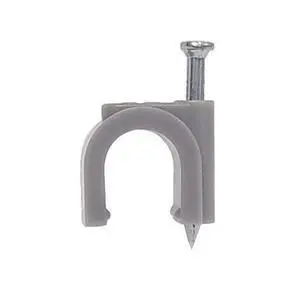 35041 Round Coaxial Cable Clip, Plastic, RG 59, CAT 5 UTP 4 Pair Wire (Pack of 100) 35041 Round Coaxial Cable Clip, Plastic, RG 59, CAT 5 UTP 4 Pair Wire (Pack of 100)