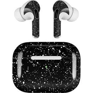 Decal Audio Skin Compatible with Apple AirPods Pro - Black Speckle Design Decal Audio Skin Compatible with Apple AirPods Pro - Black Speckle Design