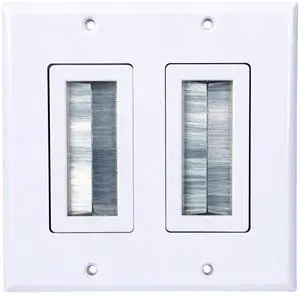 Cable Wall Plate Flat Panel 2 Gang White Bulk Cable Wall Plate Flat Panel 2 Gang White Bulk