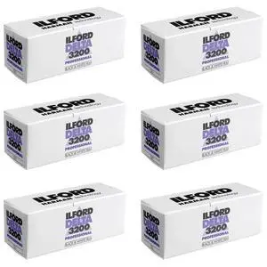 6 X DELTA 3200 Professional, Black and White Print Film, 120 (6 cm), ISO 3200 (1921535) 6 X DELTA 3200 Professional, Black and White Print Film, 120 (6 cm), ISO 3200 (1921535)
