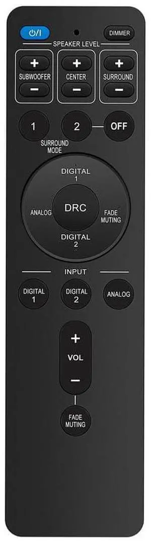 RM-STHBA1A Replaced Remote Control Compatible with JVC Sound Bar Home Theater System TH-BA1 RM-STHBA1A Replaced Remote Control Compatible with JVC Sound Bar Home Theater System TH-BA1