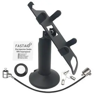 DCCStands Ingenico Move/3500/5000 7" Swivel and Tilt Black Stand with Anti-Theft POS Device Terminal to Stand Security Tether Lock DCCStands Ingenico Move/3500/5000 7" Swivel and Tilt Black Stand with Anti-Theft POS Device Terminal to Stand Security Tether Lock