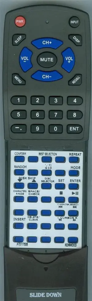 Replacement Remote for Kenwood RC-P0306, CD224M, CD223M, CD2260M, DPFJ5010, CD224MX Replacement Remote for Kenwood RC-P0306, CD224M, CD223M, CD2260M, DPFJ5010, CD224MX