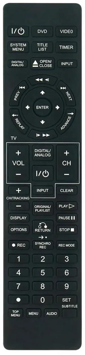RMT-D241A Replacement Remote Control for Sony DVD VCR Combo in Living Rooms or Rooms, No Programming or Pairing Needed, Replace Remote Compatible Models RDR-VXD655 RDR-VX655 RDRVXD655 RDRVX655 RMT-D241A Replacement Remote Control for Sony DVD VCR Combo in Living Rooms or Rooms, No Programming or Pairing Needed, Replace Remote Compatible Models RDR-VXD655 RDR-VX655 RDRVXD655 RDRVX655