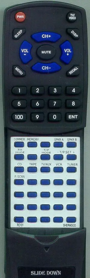 Replacement Remote Control for Sherwood RC101, RX4105 Replacement Remote Control for Sherwood RC101, RX4105