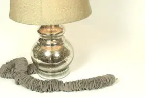 Moss Linen Lamp Cord Cover 9 Ft Long Dark Grey Taupe Moss Linen Lamp Cord Cover 9 Ft Long Dark Grey Taupe