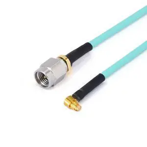 RF Cable Assembly, 2.92mm Male to GPO SMP Female Right Angle RF Cable Assembly, RG-405SS Flexible Coax, DC-40GHz (200 mm) RF Cable Assembly, 2.92mm Male to GPO SMP Female Right Angle RF Cable Assembly, RG-405SS Flexible Coax, DC-40GHz (200 mm)