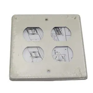 Wiremold V4047BB 2-Gang Cover Plate With 2 Duplex Opening, Ivory Wiremold V4047BB 2-Gang Cover Plate With 2 Duplex Opening, Ivory