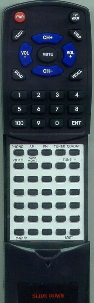 Replacement Remote Control for Scott 614201701, STA1510, A1610, SA231, RX310, STA1010 Replacement Remote Control for Scott 614201701, STA1510, A1610, SA231, RX310, STA1010