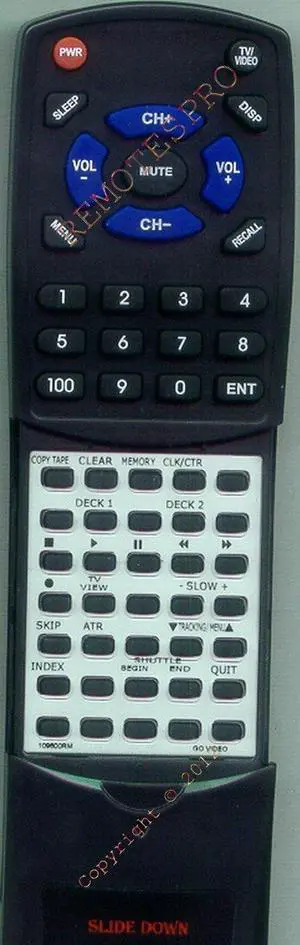 Replacement Remote Control for GO Video 10352A, 109600RM, AC5910352A, DDV9000 Replacement Remote Control for GO Video 10352A, 109600RM, AC5910352A, DDV9000