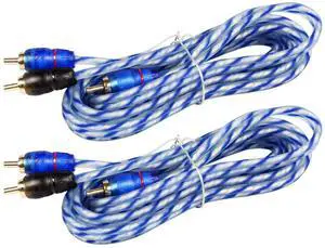 RTR062 6' 2 Channel Twisted RCA Cable Pair, 100% Copper, 2-Pack | Split Pin Connectors, Oxygen Free, Noise Rejection, Color Coded Channels, High Grade Audiophile Interconnect, Triple Shielded RTR062 6' 2 Channel Twisted RCA Cable Pair, 100% Copper, 2-Pack | Split Pin Connectors, Oxygen Free, Noise Rejection, Color Coded Channels, High Grade Audiophile Interconnect, Triple Shielded