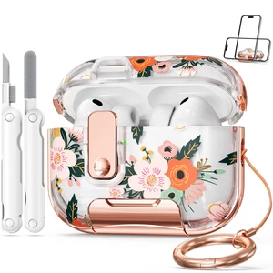 for Apple AirPod Pro 3 Case 2025 with Lock,Clear TPU Floral AirPod Pro 3 Generation Case Cover for Women Girly, iPod Pro 3 Cases with Keychain & Cleaner Kit- White Berry Flower for Apple AirPod Pro 3 Case 2025 with Lock,Clear TPU Floral AirPod Pro 3 Generation Case Cover for Women Girly, iPod Pro 3 Cases with Keychain & Cleaner Kit- White Berry Flower