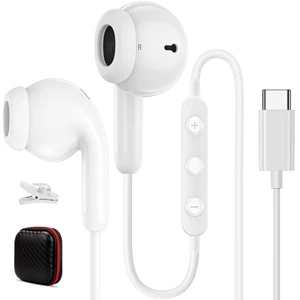 USB C Headphone for iPhone 18 Pro/17 Pro Max 16 Wired Earbuds,White Type C Earphones with Mic Volume Control,Stereo Corded Headphones for Samsung S26 S25 S24 A16 A17 for Apple iPad Air 11 10th USB C Headphone for iPhone 18 Pro/17 Pro Max 16 Wired Earbuds,White Type C Earphones with Mic Volume Control,Stereo Corded Headphones for Samsung S26 S25 S24 A16 A17 for Apple iPad Air 11 10th