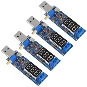 4pcs USB Buck Boost Converter 3.5V-12V to 1.2V-24V DC-DC Adjustable Step Up Step Down Power Supply Module Voltage Regulator 5V to 3.3V 9V 12V 18V 24V 4pcs USB Buck Boost Converter 3.5V-12V to 1.2V-24V DC-DC Adjustable Step Up Step Down Power Supply Module Voltage Regulator 5V to 3.3V 9V 12V 18V 24V