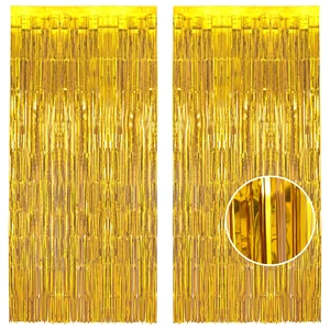 Gold Fringe Backdrop Party Streamers Decorations 3.2x8.2ft Tinsel Foil Curtain for Christmas/New Years/Men/30th/60th/Birthday/Bachelorette/Anniversary/Bridal Shower/Engagement Decor Gold Fringe Backdrop Party Streamers Decorations 3.2x8.2ft Tinsel Foil Curtain for Christmas/New Years/Men/30th/60th/Birthday/Bachelorette/Anniversary/Bridal Shower/Engagement Decor