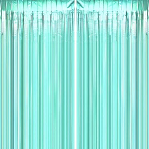 Teal Blue Tinsel Foil Fringe Curtains - Under The Sea Baby Shower Birthday Photo Backdrops Bachelorette Wedding Bridal Shower Party Decor Photo Booth Props Backdrops Decorations, 2pc Teal Blue Tinsel Foil Fringe Curtains - Under The Sea Baby Shower Birthday Photo Backdrops Bachelorette Wedding Bridal Shower Party Decor Photo Booth Props Backdrops Decorations, 2pc