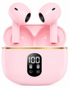 Wireless Bluetooth 5.3 Earbuds with Charing Case, LED Battery Display, 40H Playtime,IPX7 Waterproof, Touch Control, Built-in Microphone, Stereo Bass Earbuds for iPhone, Android & Tablets (Pink) Wireless Bluetooth 5.3 Earbuds with Charing Case, LED Battery Display, 40H Playtime,IPX7 Waterproof, Touch Control, Built-in Microphone, Stereo Bass Earbuds for iPhone, Android & Tablets (Pink)