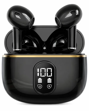 Wireless Bluetooth 5.3 Earbuds with Charging Case, LED Battery Display, 40H Playtime,IPX7 Waterproof,Touch Control,Built-in Mic,Stereo Bass Earbuds for iPhone, Android & Tablets (Black) Wireless Bluetooth 5.3 Earbuds with Charging Case, LED Battery Display, 40H Playtime,IPX7 Waterproof,Touch Control,Built-in Mic,Stereo Bass Earbuds for iPhone, Android & Tablets (Black)