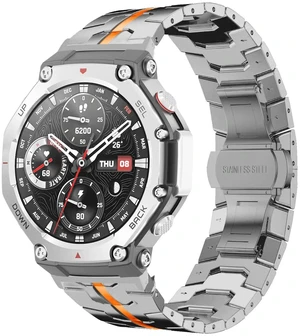 Metal Band for Amazfit T-Rex 3 48mm (Orange Titanium) Stainless Steel Metal Strap No Gap Adjustable Replacement Wristband Men Women for Amazfit T-Rex 3 48mm Metal Band for Amazfit T-Rex 3 48mm (Orange Titanium) Stainless Steel Metal Strap No Gap Adjustable Replacement Wristband Men Women for Amazfit T-Rex 3 48mm