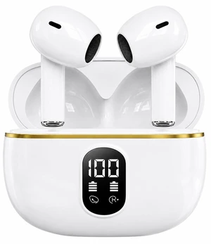 Wireless Bluetooth 5.3 Earbuds with Charing Case, LED Battery Display, 40H Playtime,IPX7 Waterproof, Touch Control, Built-in Microphone, Stereo Bass Earbuds for iPhone, Android & Tablets (White) Wireless Bluetooth 5.3 Earbuds with Charing Case, LED Battery Display, 40H Playtime,IPX7 Waterproof, Touch Control, Built-in Microphone, Stereo Bass Earbuds for iPhone, Android & Tablets (White)