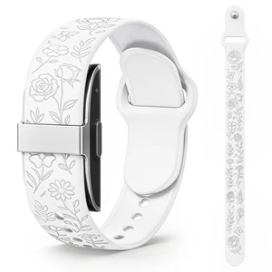 Floral Engraved Band Compatible with Hume Band Replacement Strap 1.0 Soft Silicone Flower Pattern Loop Sport Replacement Wristband for Hume Health 1.0 Band for Women (Not for Hume 2.0) Floral Engraved Band Compatible with Hume Band Replacement Strap 1.0 Soft Silicone Flower Pattern Loop Sport Replacement Wristband for Hume Health 1.0 Band for Women (Not for Hume 2.0)