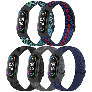 5 Pack Solo Loop Nylon Band Compatible With Xiaomi Mi Band 7 6 5 4 3/Amazfit Band 5 Straps, Adjustable Breathable Comfortable Elastic Sport Replacement Strap for Women Men 5 Pack Solo Loop Nylon Band Compatible With Xiaomi Mi Band 7 6 5 4 3/Amazfit Band 5 Straps, Adjustable Breathable Comfortable Elastic Sport Replacement Strap for Women Men